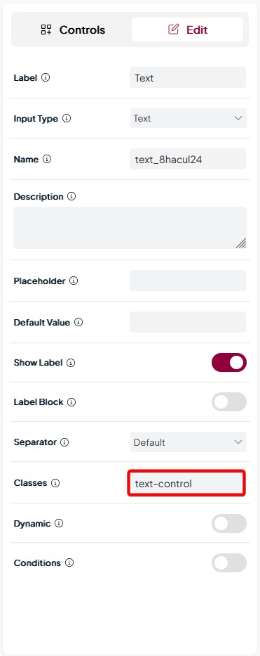 widget builder control classes