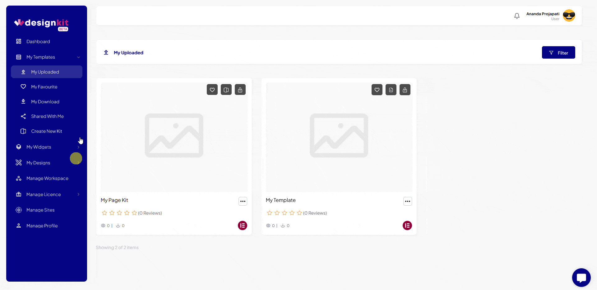 wdesignkit edit pagekit