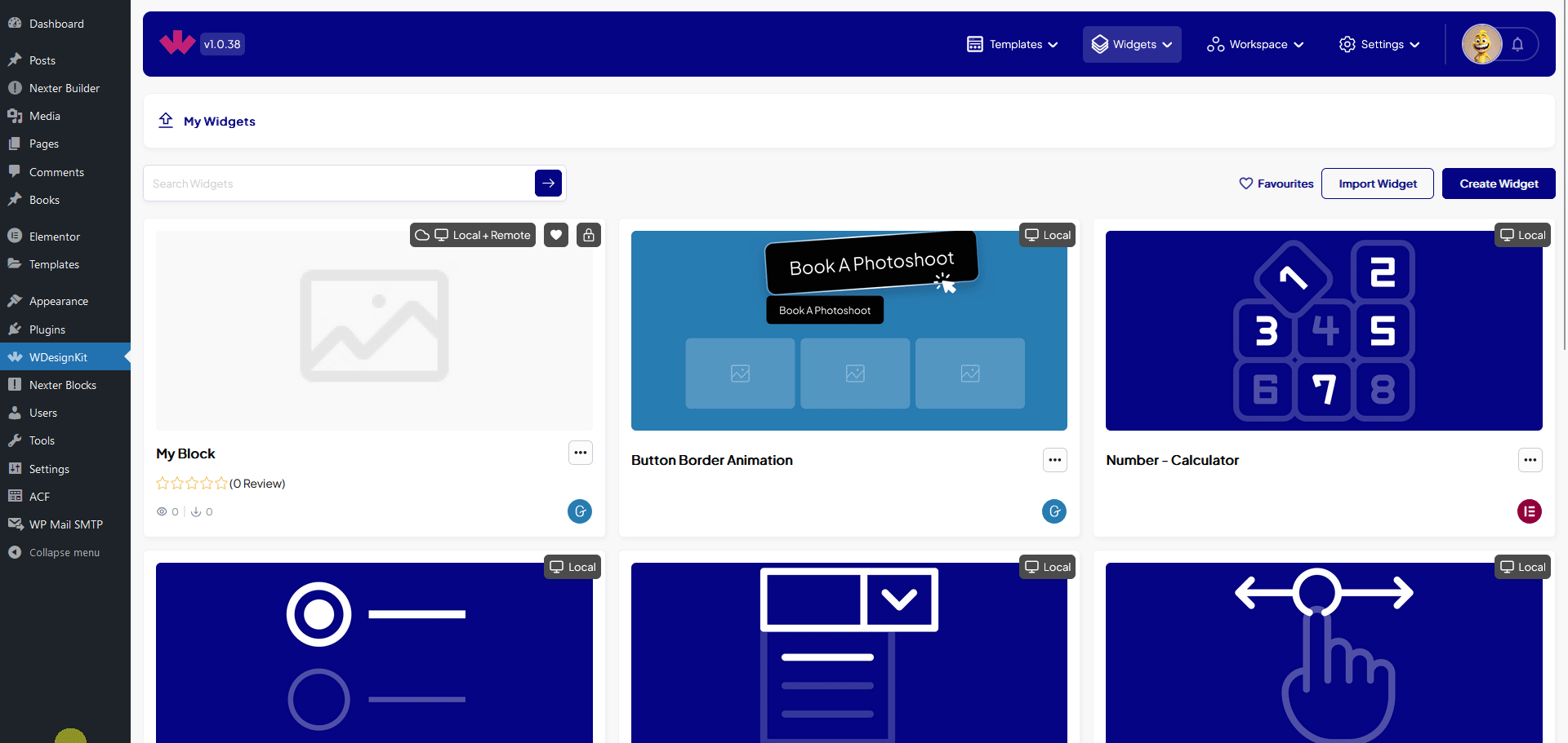 wdesignkit edit public widget