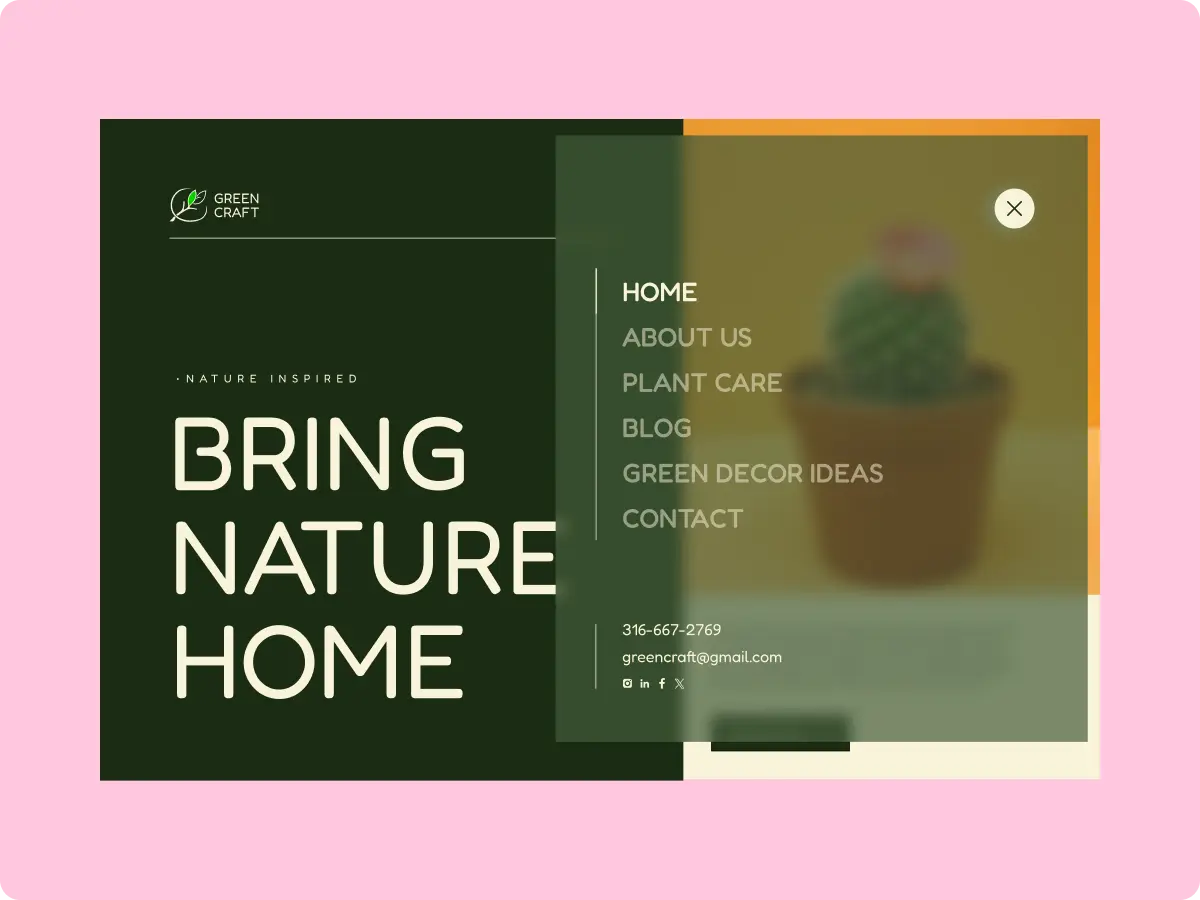 Side Off Canvas Menu widget by WDesignKit