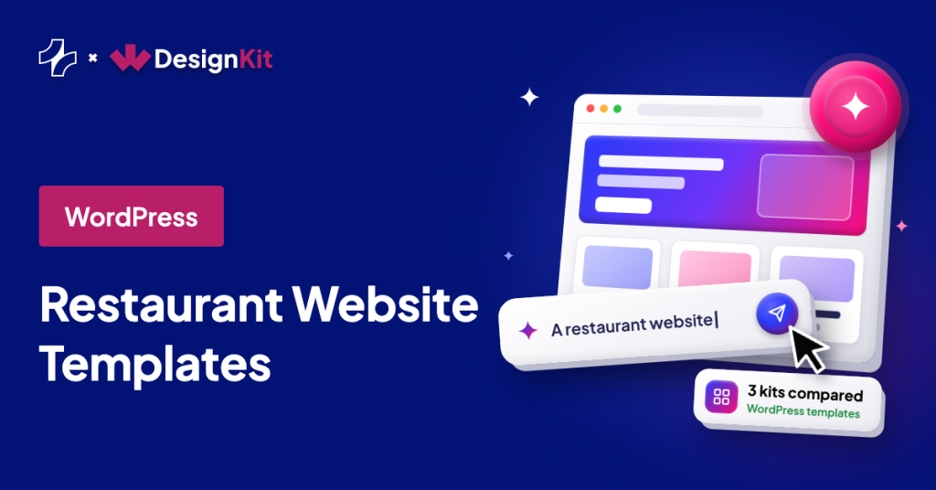 Featured image for the WDesignKit article: Restaurant Website Templates: 3 WordPress Kits Compared