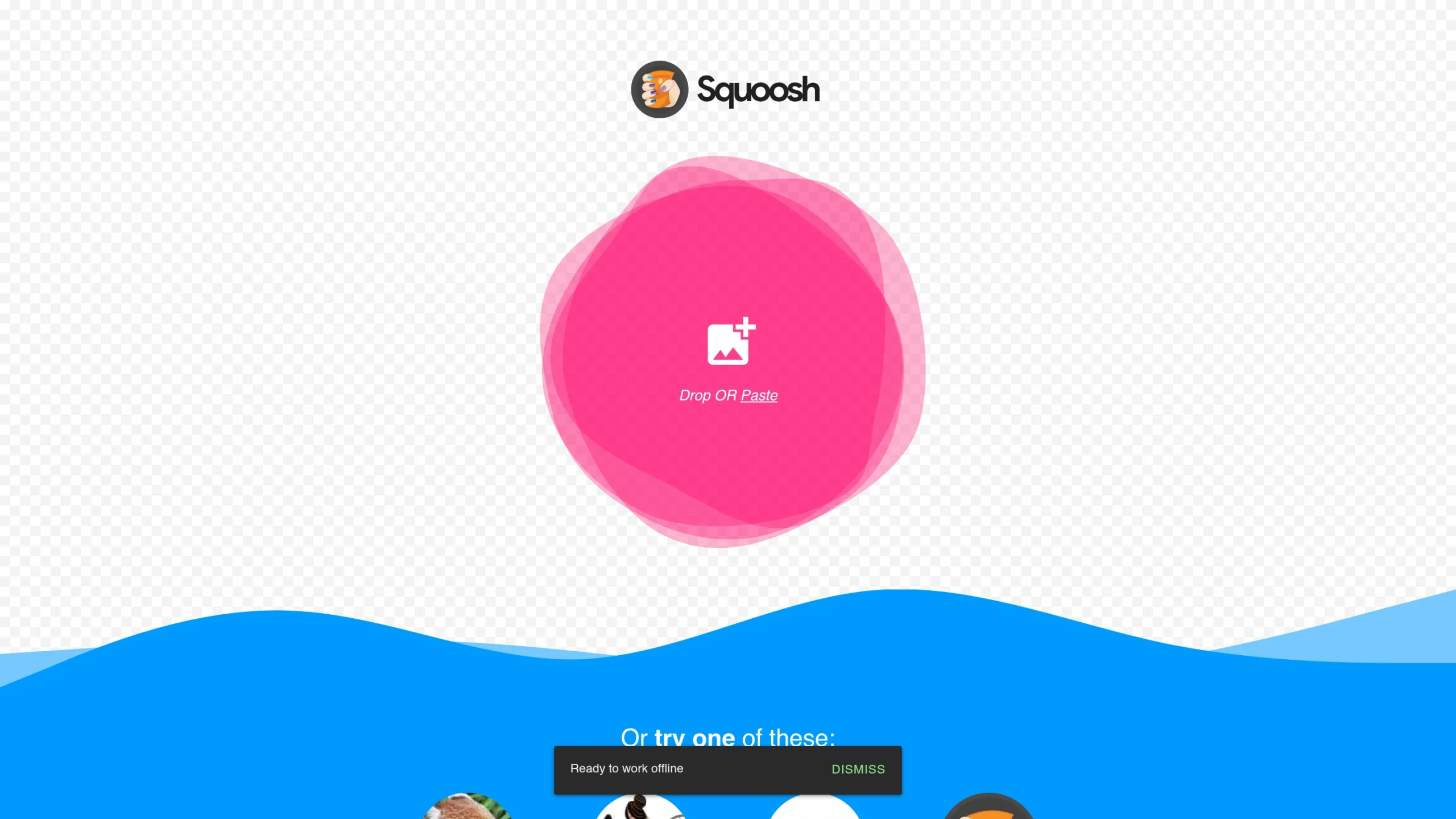 Squoosh free browser-based image compressor interface