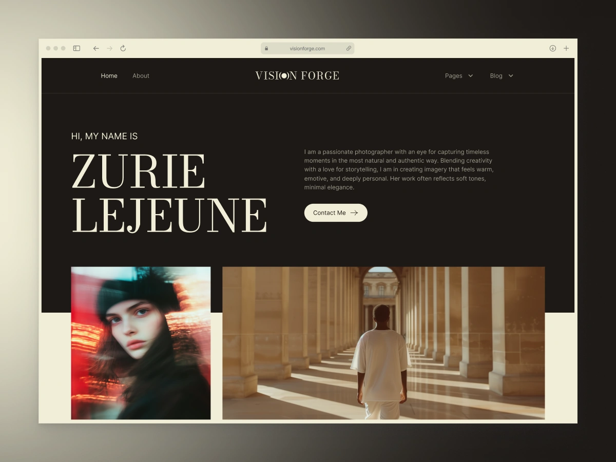 Vision Forge, a videography and photography Elementor template kit by WDesignKit